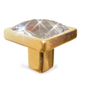 Złota gałka z kryształem swarovski - 320 00 SWA 19